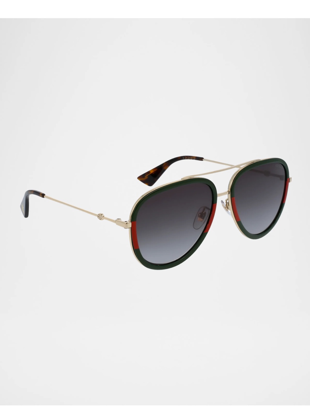 Gucci Web Aviator Sunglasses Green/Red/Green